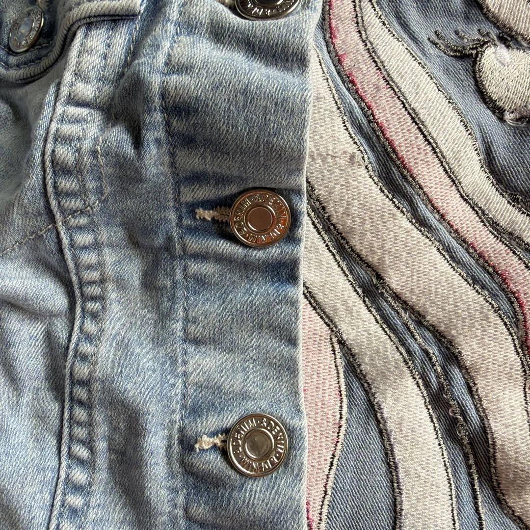 ユニコーン刺繍 デニムジャケット Gジャンの写真6枚目