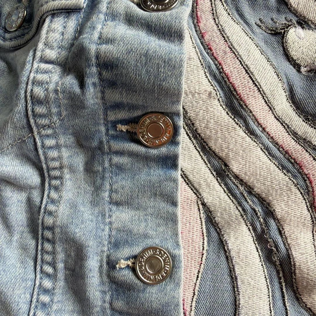 ユニコーン刺繍 デニムジャケット Gジャンの写真6枚目