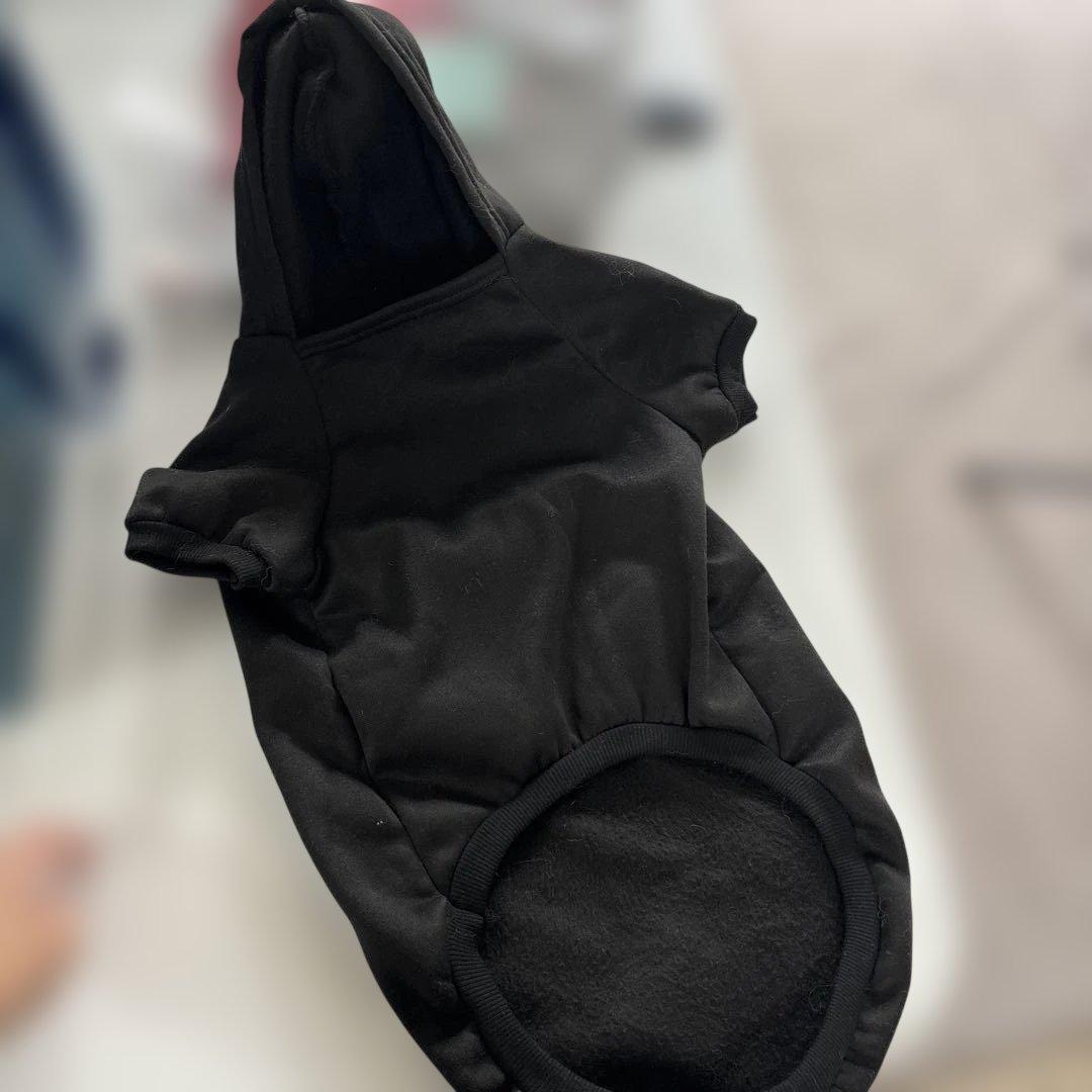 JPETTO 黒犬用パーカー 秋冬服 防寒 裏起毛 5XL 中型犬用の写真4枚目
