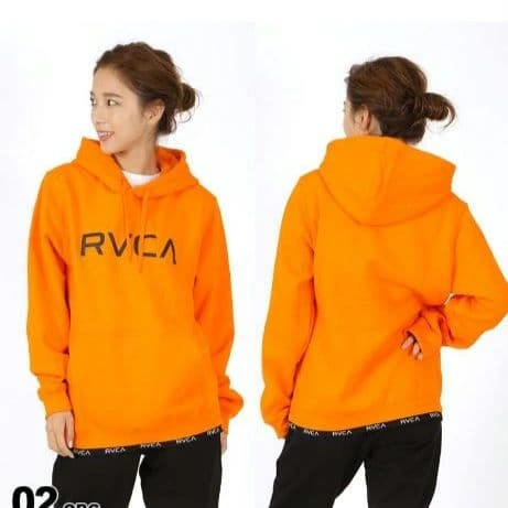 RVCA/ルーカ レディース パーカー 長袖 フード付き オレンジ XSサイズの写真8枚目