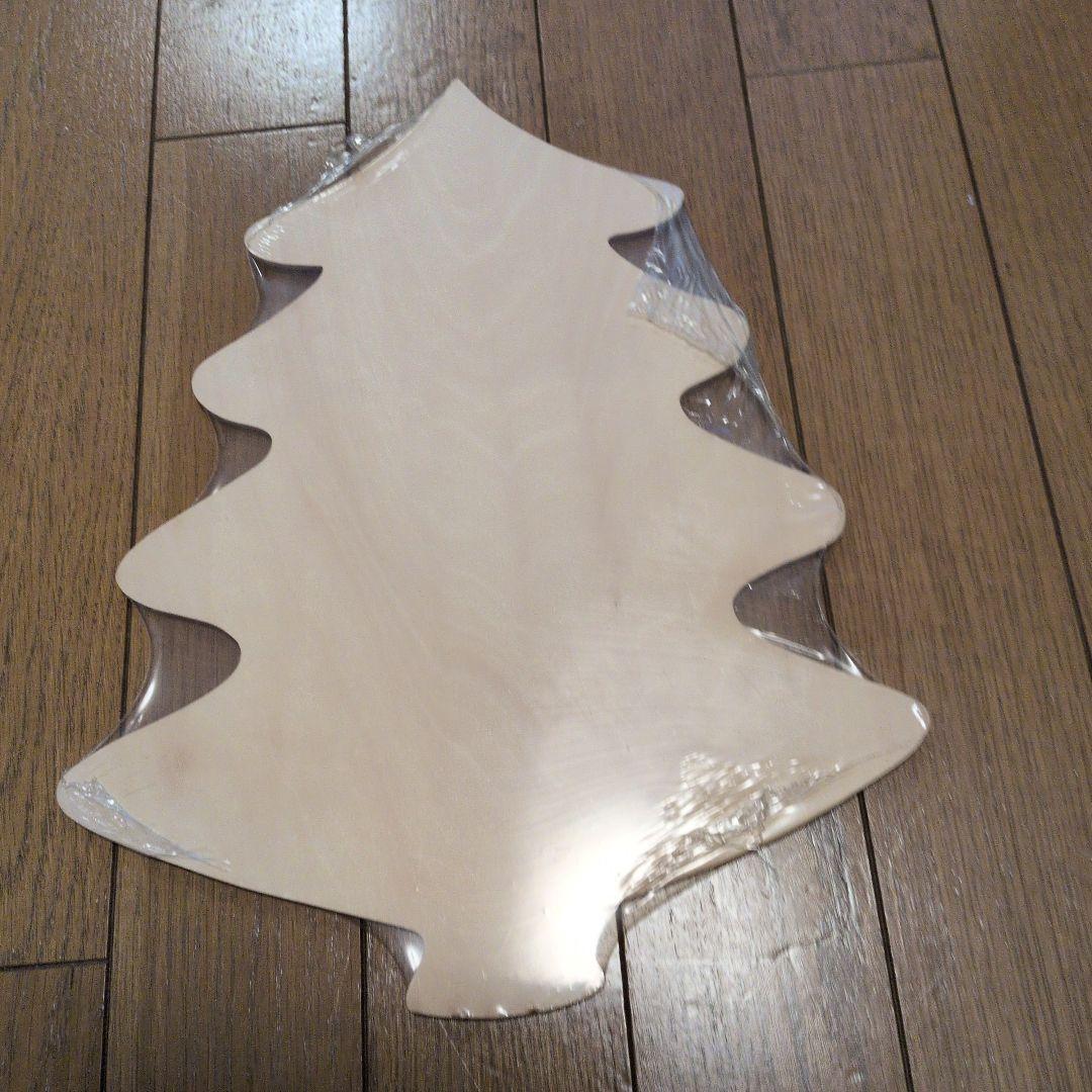 木製素材 クリスマスツリー型 白木