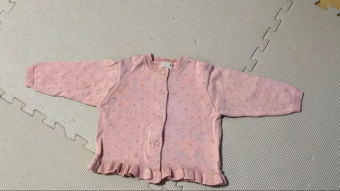 女の子ファミリア カーディガン 80cmピンク