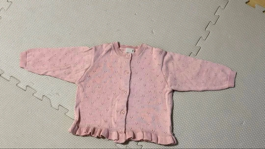 女の子ファミリア カーディガン 80cmピンク