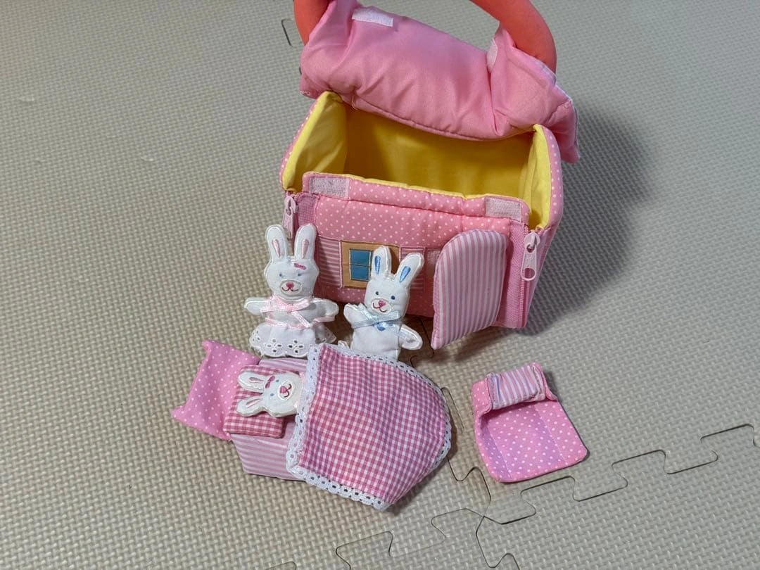 トートバッグ ぬいぐるみ付きピンクの写真2枚目