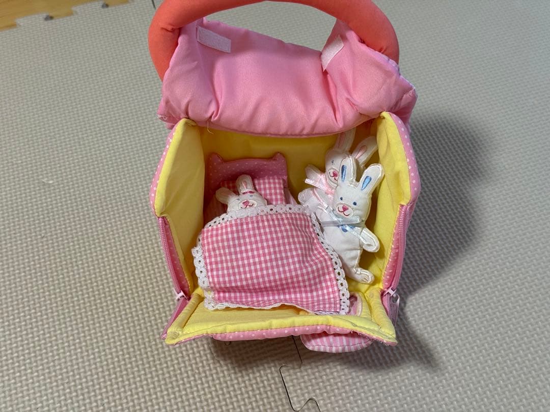 トートバッグ ぬいぐるみ付きピンクの写真3枚目