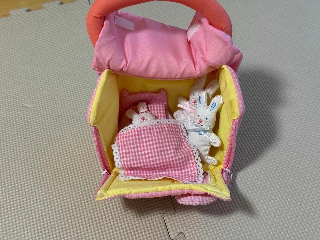 トートバッグ ぬいぐるみ付きピンクの写真3枚目