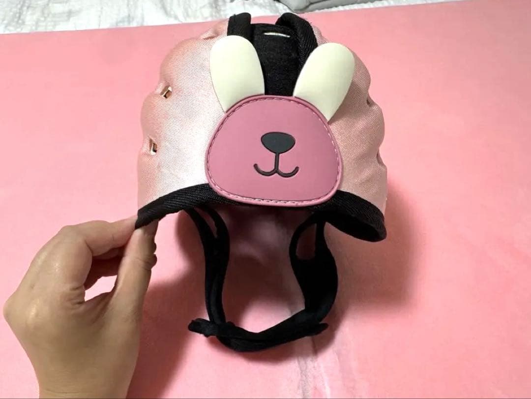 ベビー用 セーフティヘルメット ピンク うさぎ