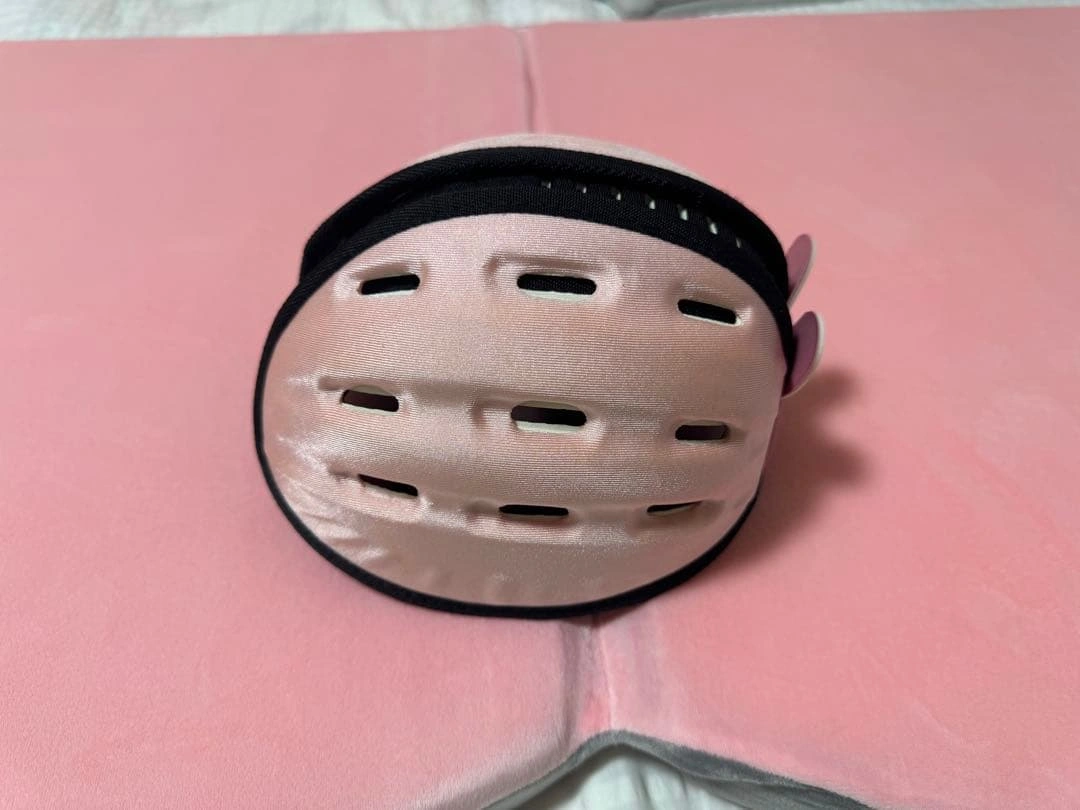 ベビー用 セーフティヘルメット ピンク うさぎの写真2枚目