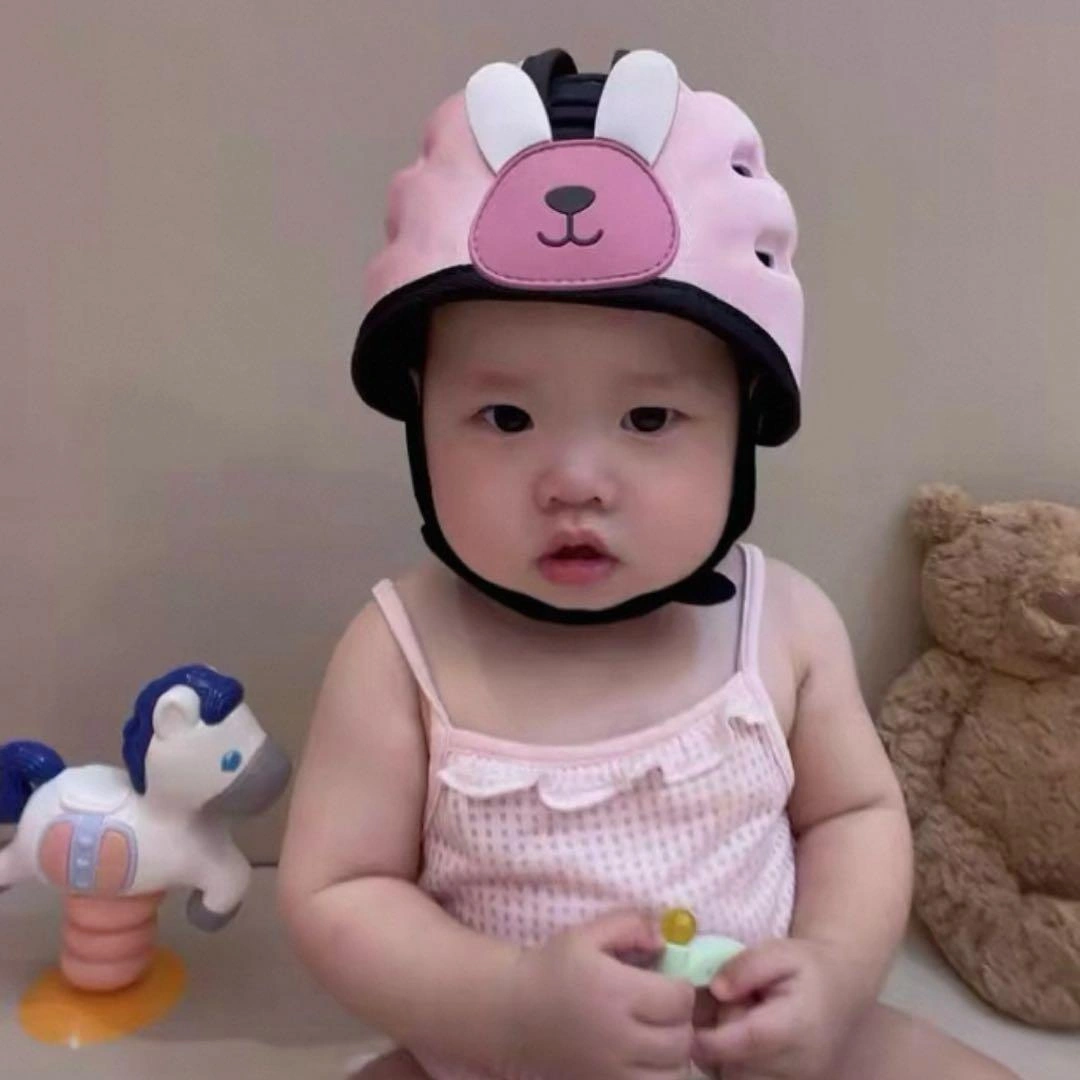 ベビー用 セーフティヘルメット ピンク うさぎの写真3枚目