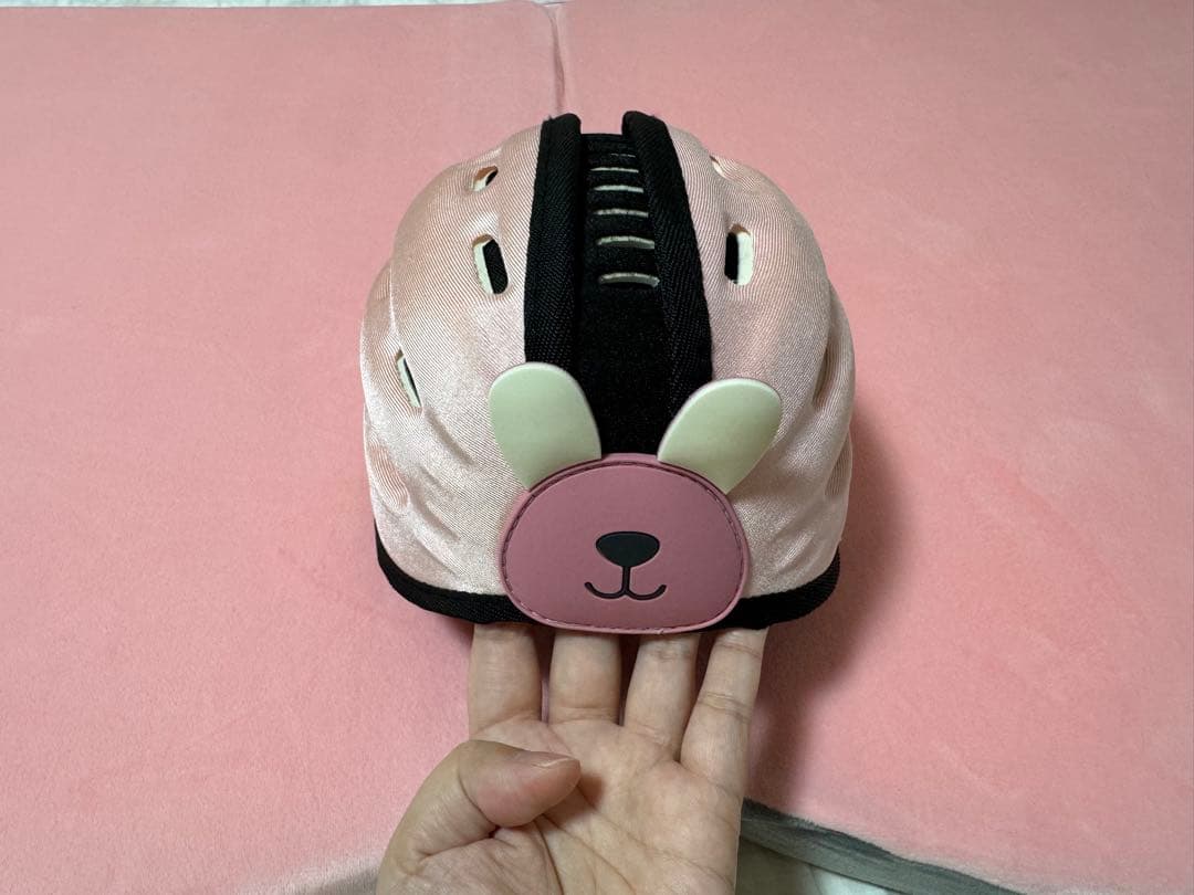 ベビー用 セーフティヘルメット ピンク うさぎの写真4枚目