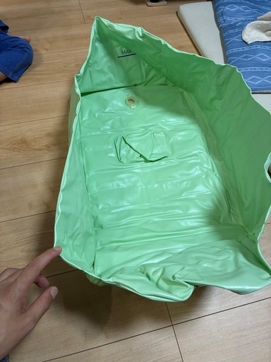 【美品】リッチェル ふかふかベビーバスW（グリーン）の写真5枚目