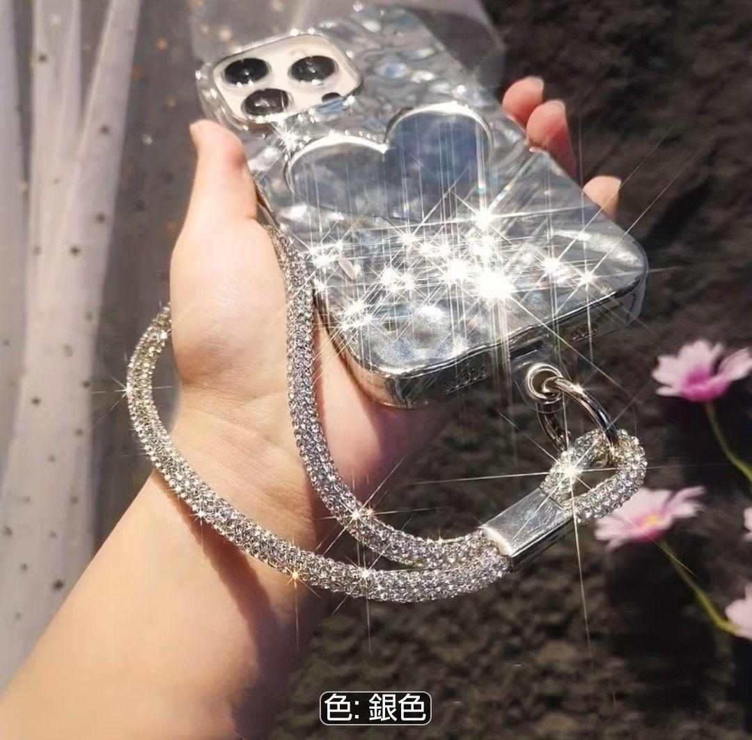 新品⭐️ラインストーン スマホストラップ　ホルダー付きの写真6枚目
