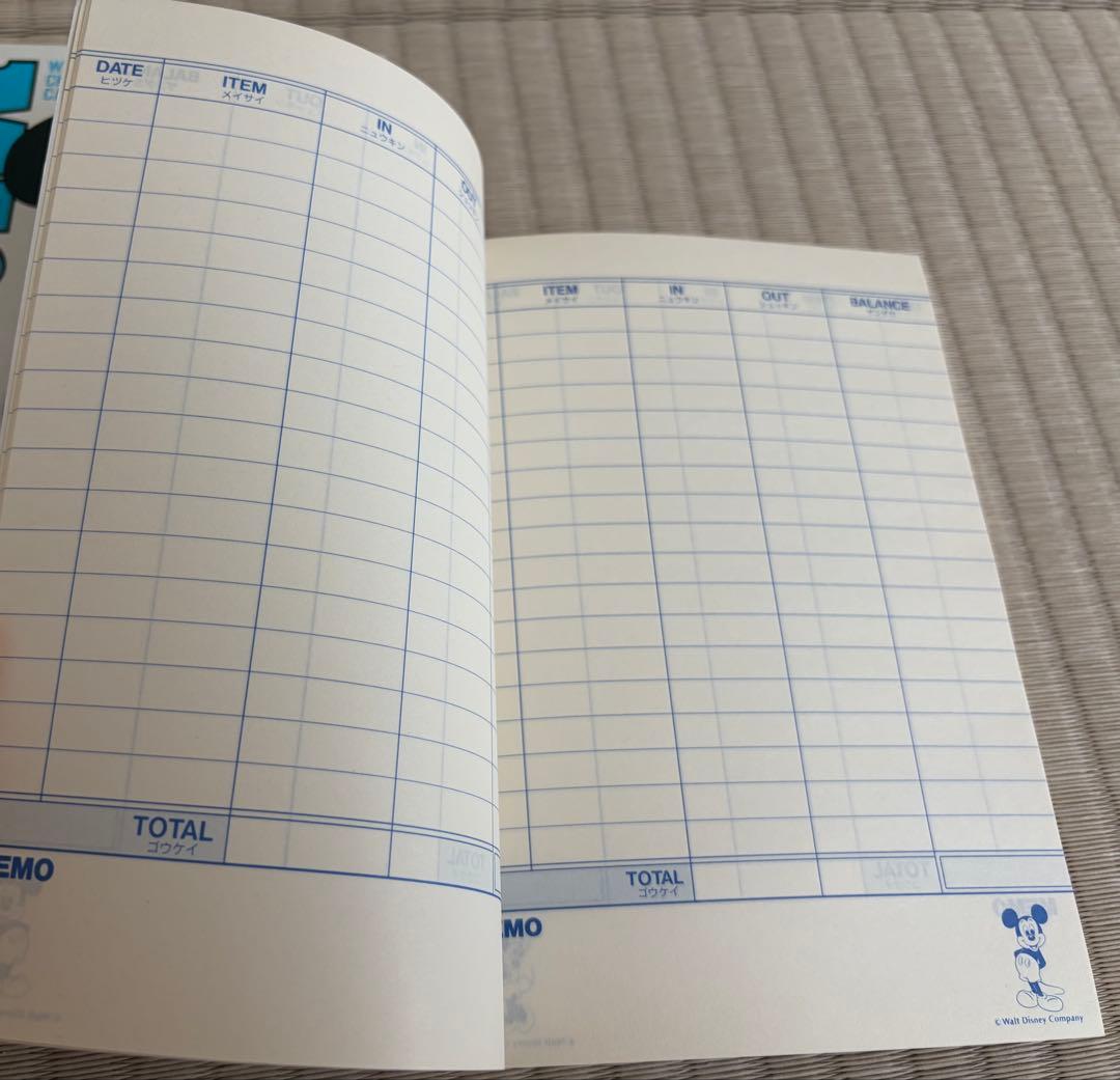 ディズニー キャラクターズ レトロお小遣い帳 2冊セットの写真2枚目