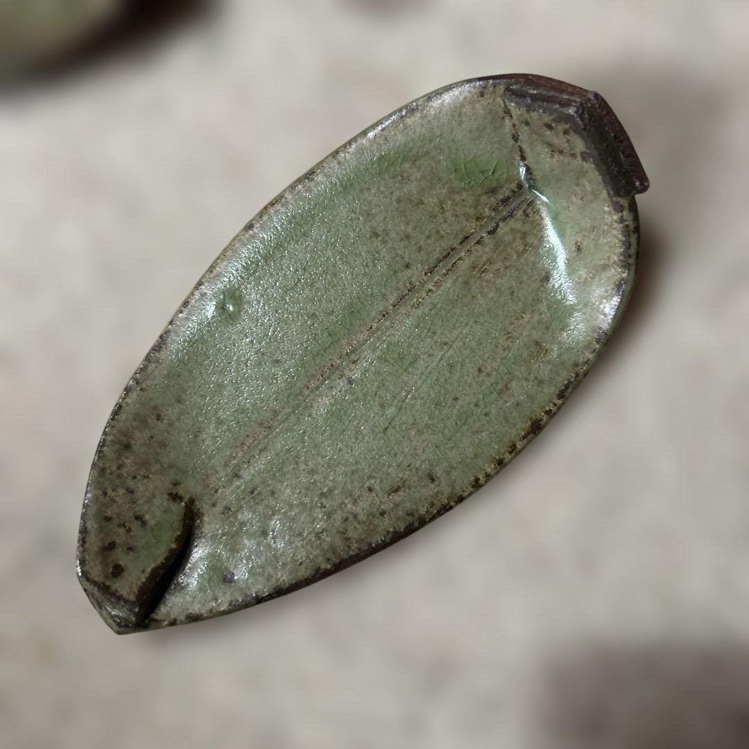 陶器 葉っぱ型 小皿 5枚セットの写真2枚目