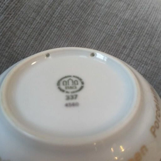 B&G ビング・オー・グレンダール 豆皿 金彩 磁器工場柄 デンマーク北欧ヴィンテージの写真4枚目