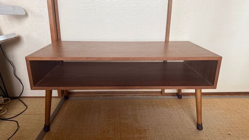 ローテーブル　収納棚付き
