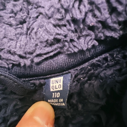 UNIQLO キッズ 110cm フリース ネイビーの写真3枚目