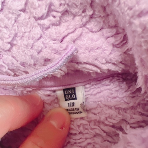UNIQLO ユニクロ　キッズ　110cm ファーリーフリース　ラベンダーの写真2枚目
