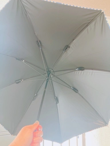ドットストライプ 晴雨兼用長傘 日傘 Afternoon Tea LIVING ブルーの写真4枚目