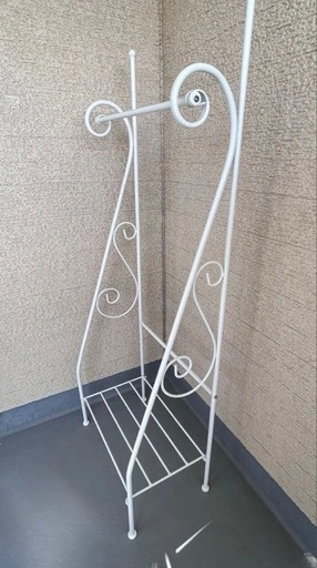 美品!アイアンハンガーラック 姫系 ホワイト