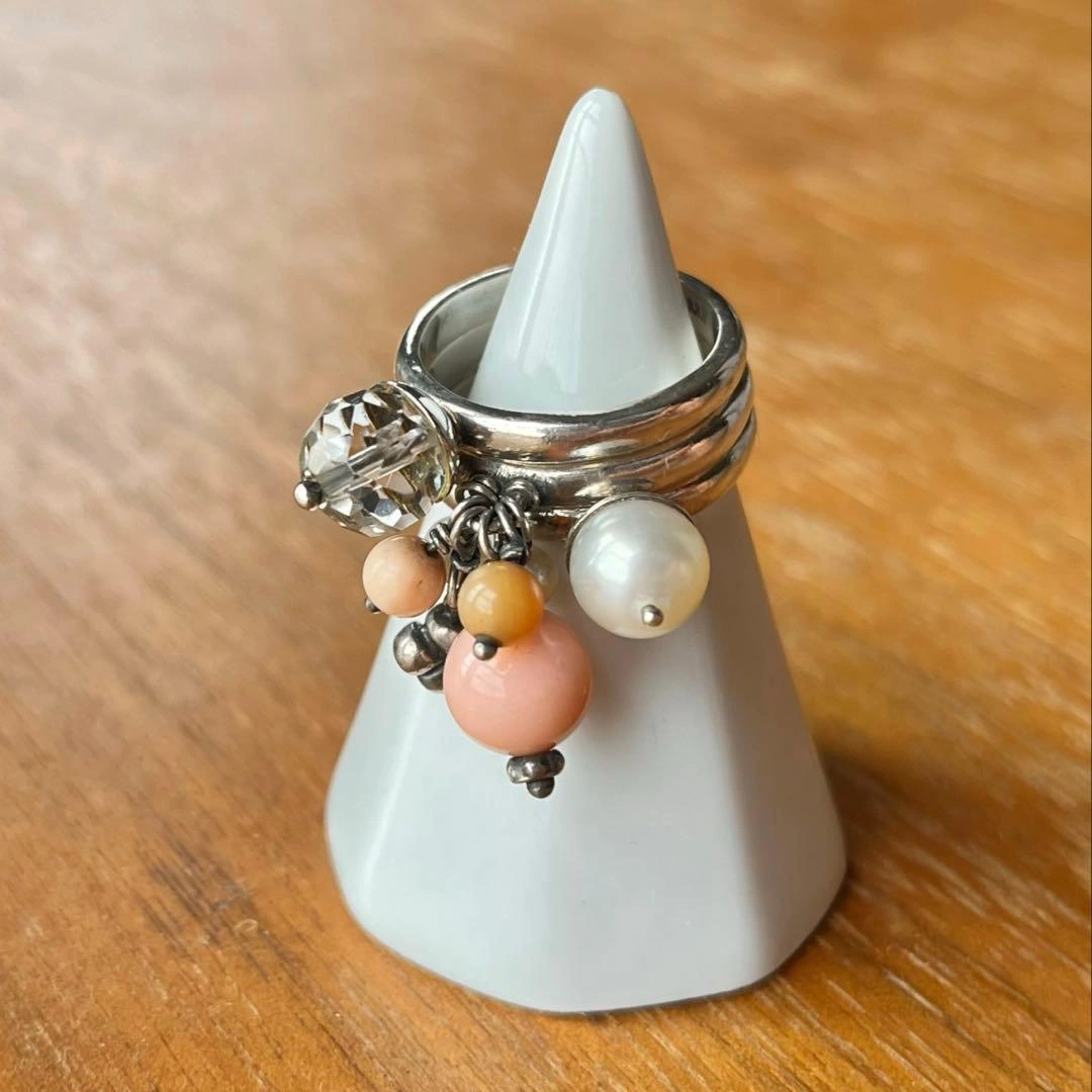 北欧 CARRE Jewellery カレ 3連リング シルバー刻印有 13号の写真2枚目