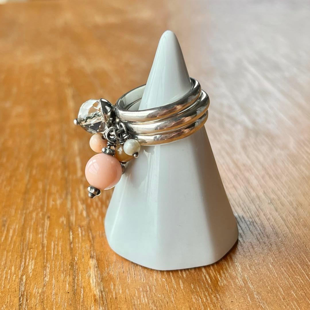 北欧 CARRE Jewellery カレ 3連リング シルバー刻印有 13号の写真3枚目