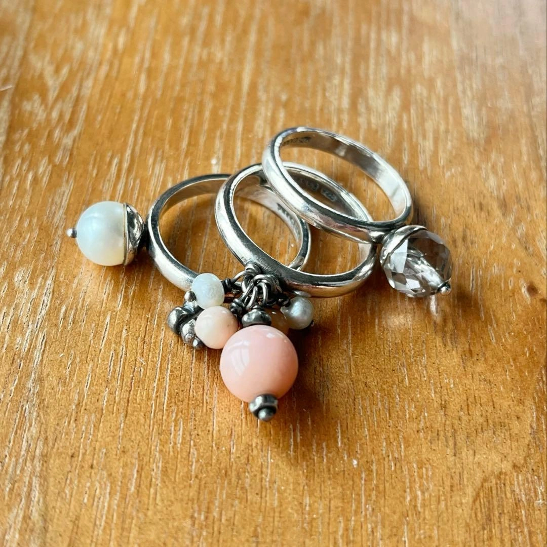 北欧 CARRE Jewellery カレ 3連リング シルバー刻印有 13号の写真4枚目