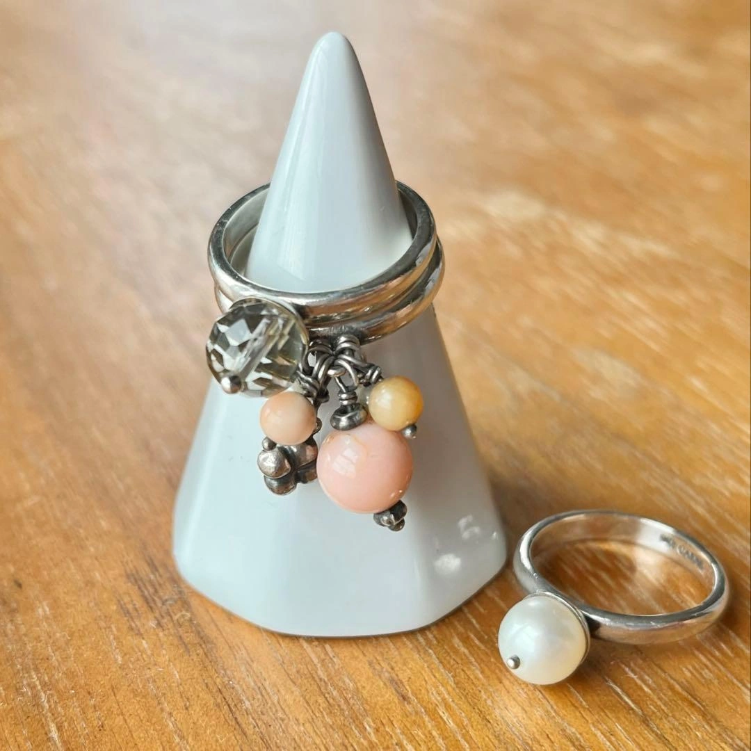 北欧 CARRE Jewellery カレ 3連リング シルバー刻印有 13号の写真9枚目