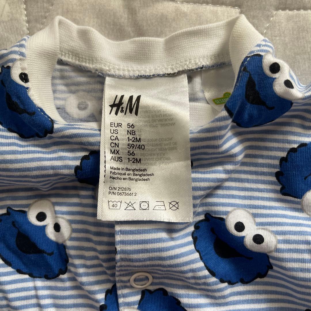 H&M セサミストリート クッキーモンスター ロンパースの写真3枚目