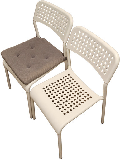 IKEA ADDE チェア2脚＋JUSTINA チェアパッド2枚セット