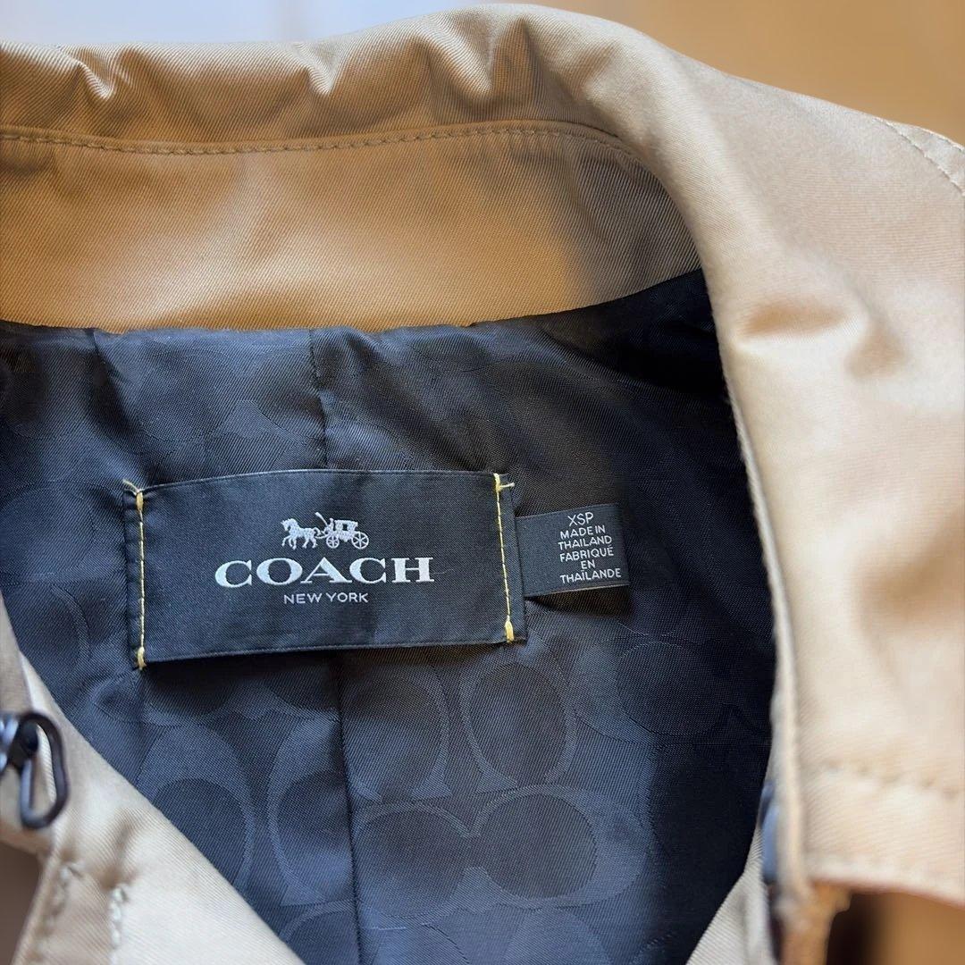 COACH トレンチコート ベージュ XSPの写真2枚目