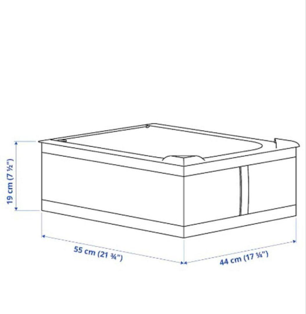IKEA　収納ケース 衣類収納ボックス ホワイト　スクッブ×2個　タグ付きの写真2枚目