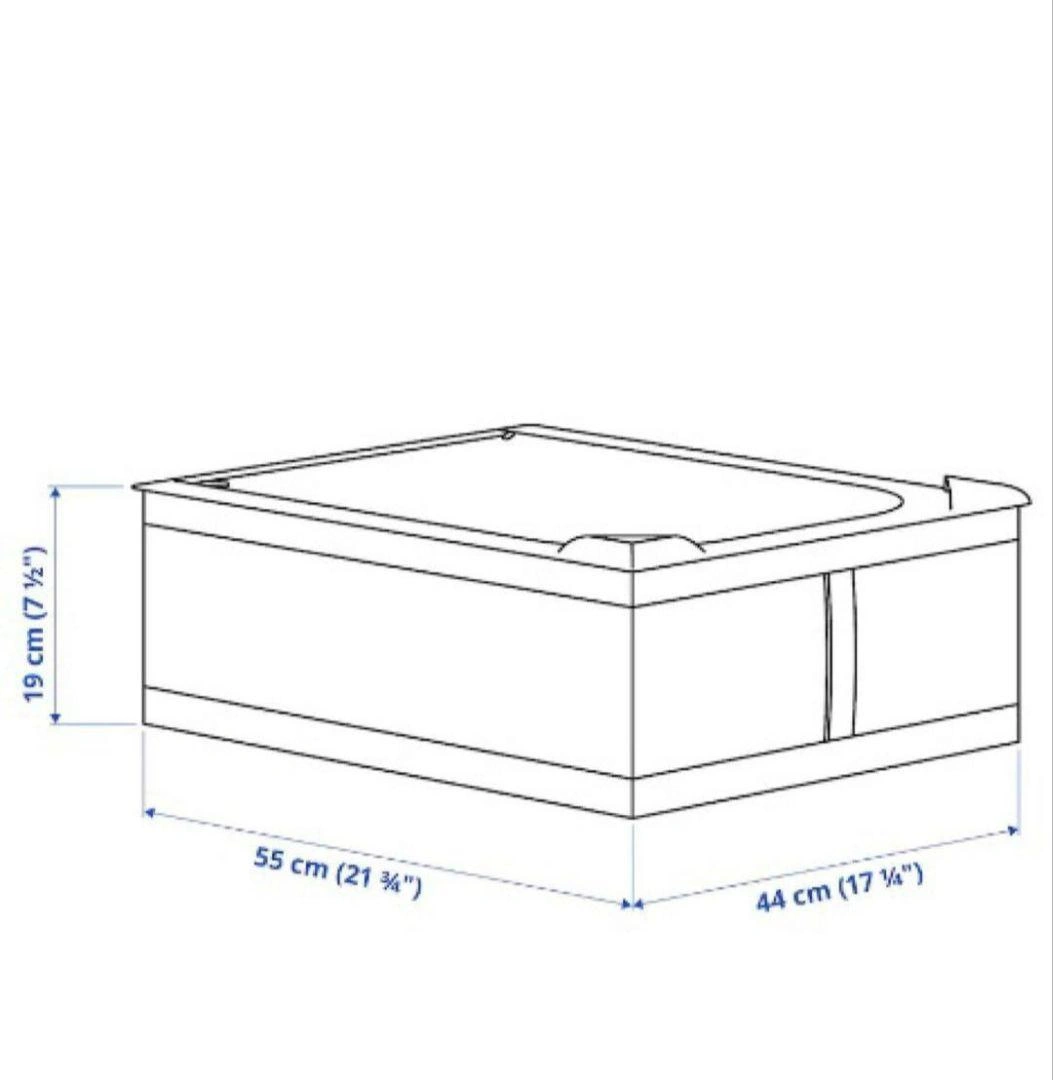 IKEA 収納ケース 衣類収納ボックス ホワイト スクッブ×2個 タグ付きの写真2枚目
