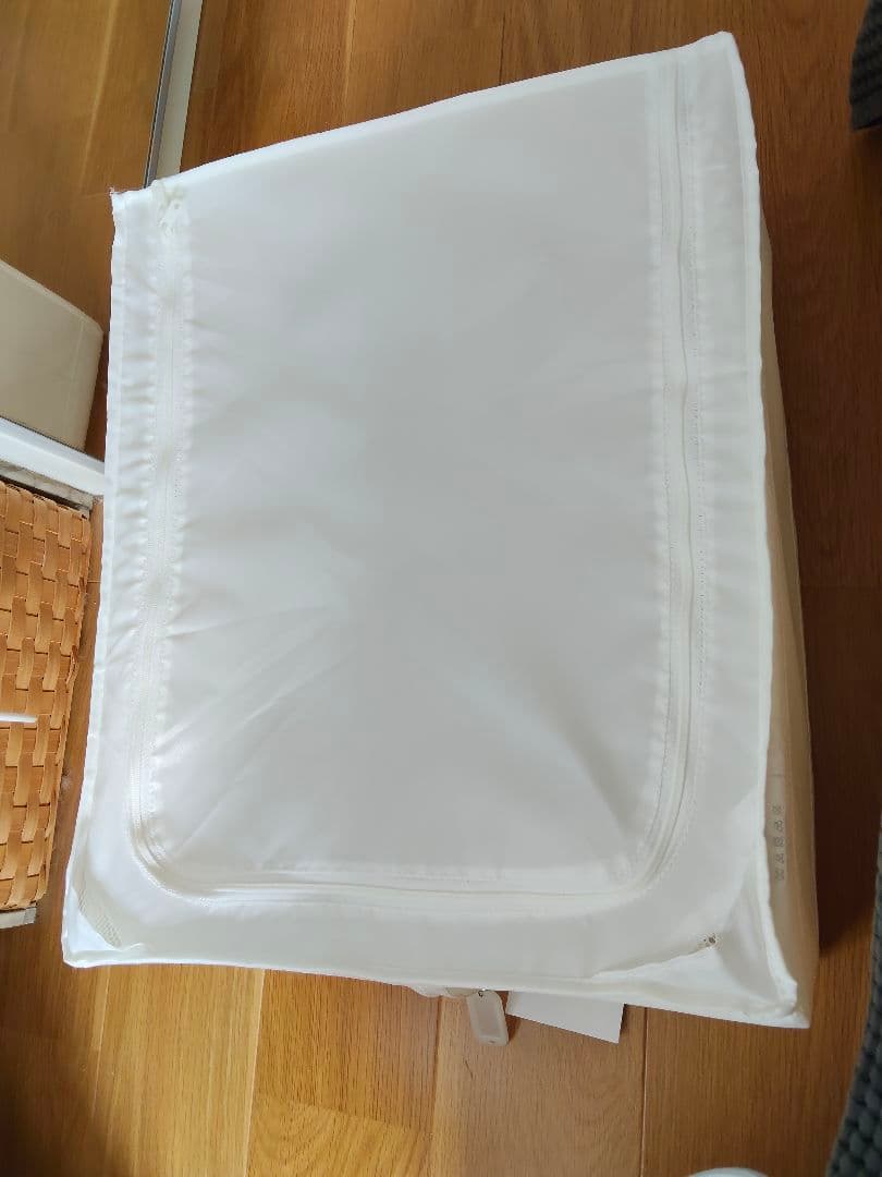 IKEA　収納ケース 衣類収納ボックス ホワイト　スクッブ×2個　タグ付きの写真4枚目