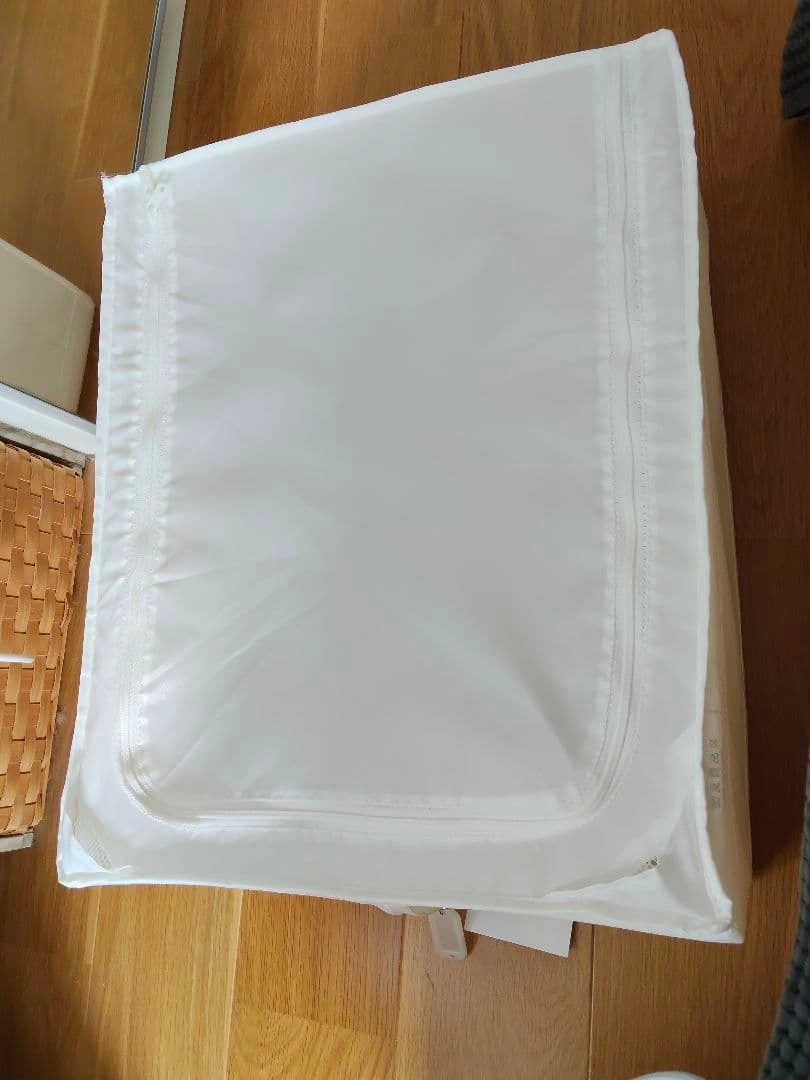IKEA 収納ケース 衣類収納ボックス ホワイト スクッブ×2個 タグ付きの写真4枚目