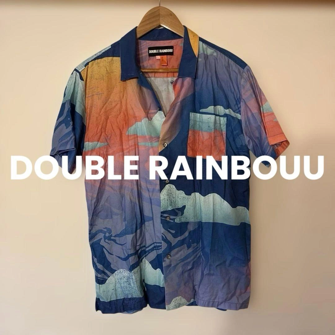 【最終値下げ】DOUBLE RAINBOUU 半袖シャツ 総柄 S