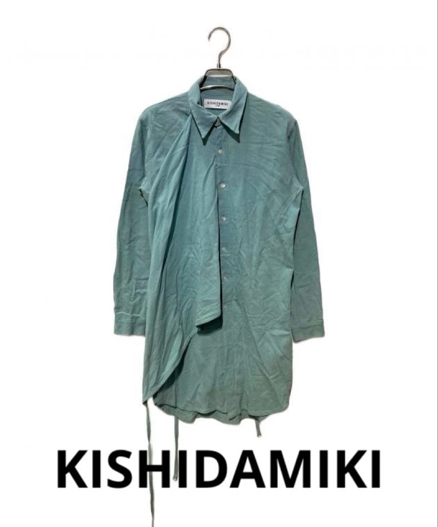 【最終値下げ】KISHIDAMIKI 変形ブラウス 長袖シャツ 水色