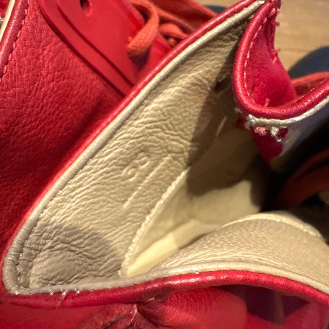 【値下げ希少】AMBUSH LEATHER MIX 赤黒 24.5cmの写真6枚目