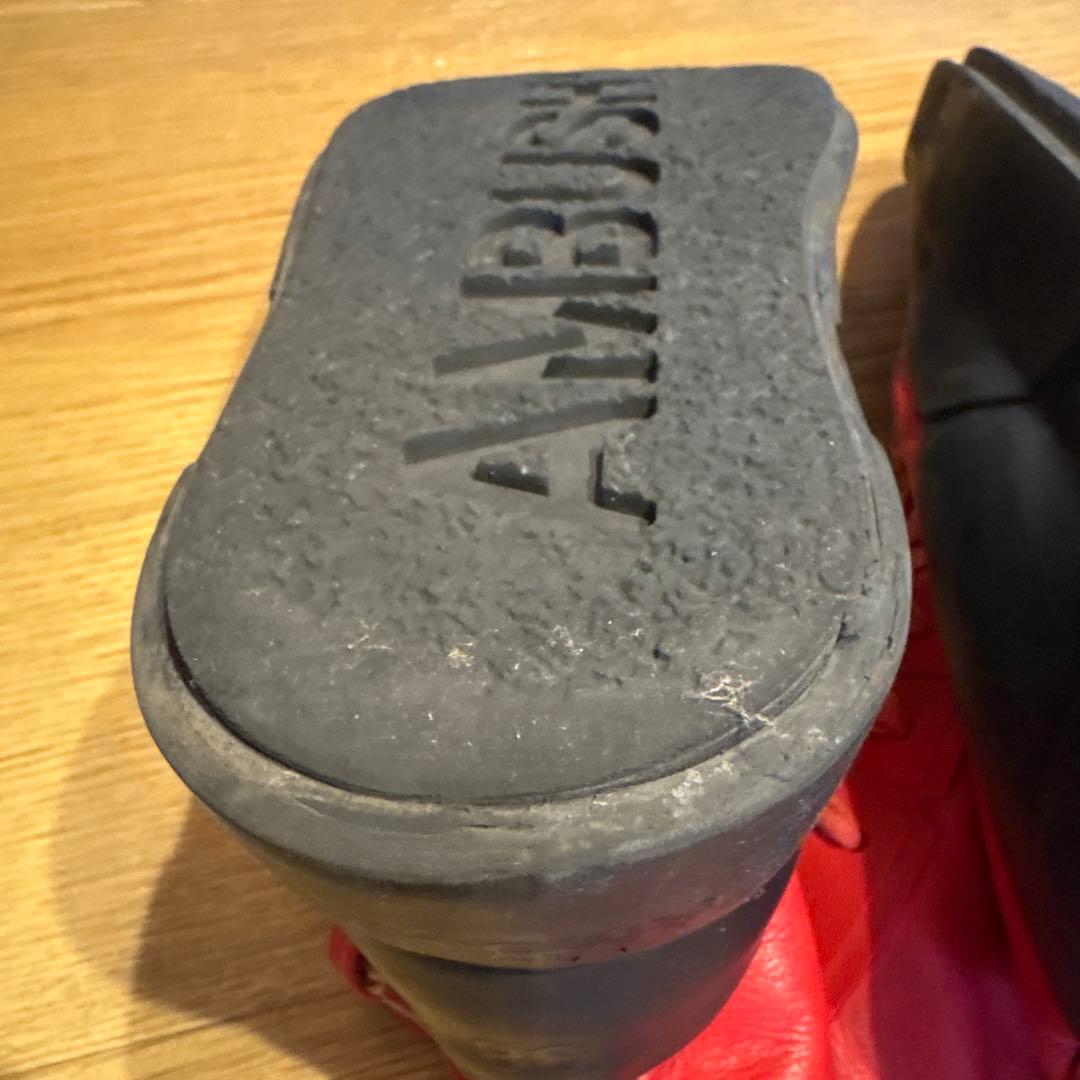【値下げ希少】AMBUSH LEATHER MIX 赤黒 24.5cmの写真8枚目