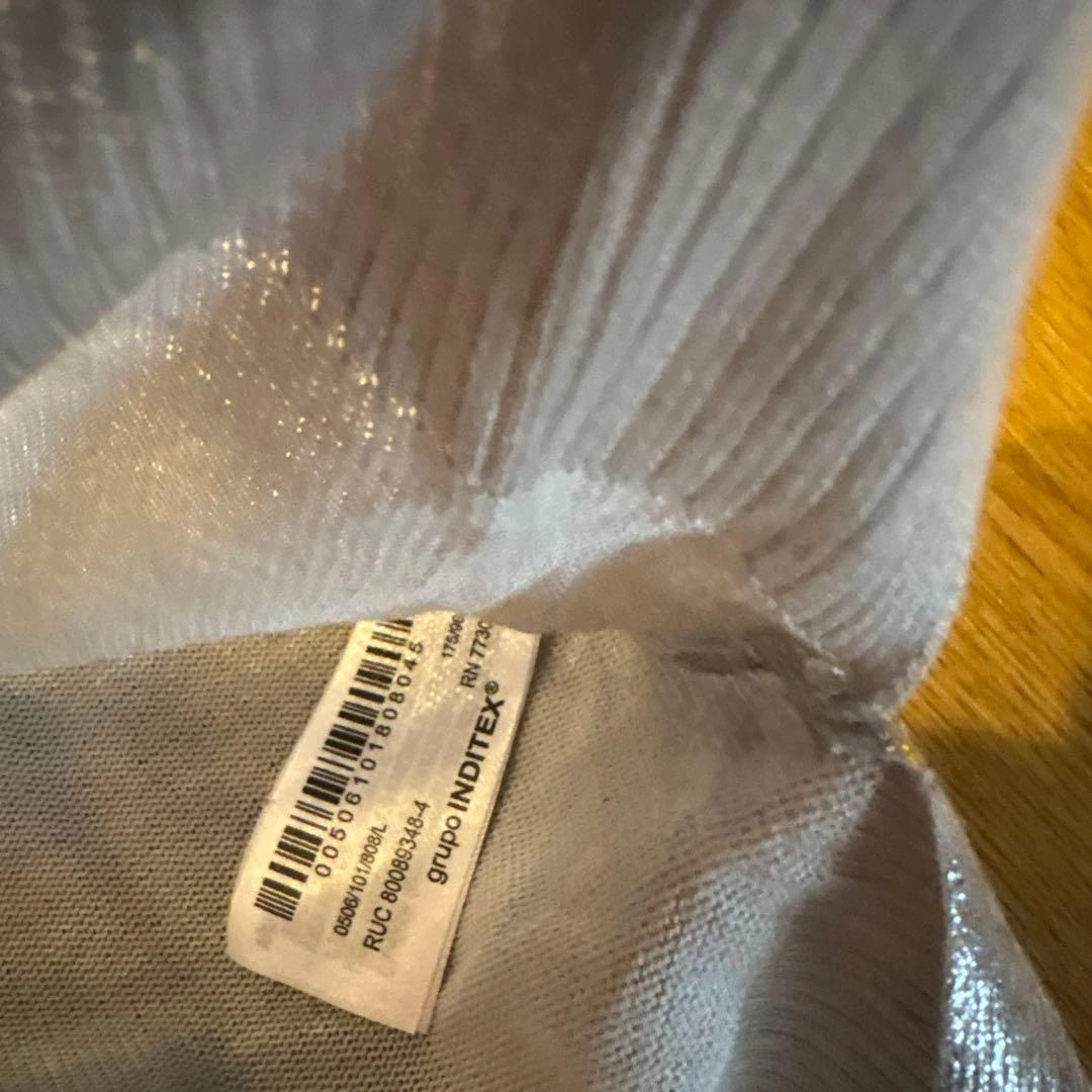 【最終値下げ】ZARA ラメニット 長袖カットソー シルバー Lの写真6枚目