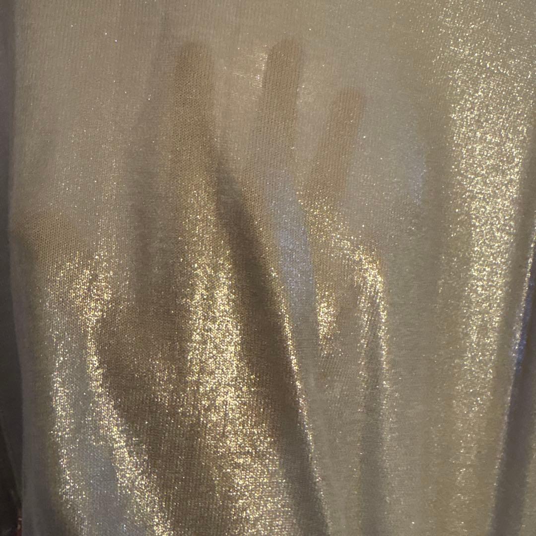 【最終値下げ】ZARA ラメニット 長袖カットソー シルバー Lの写真10枚目