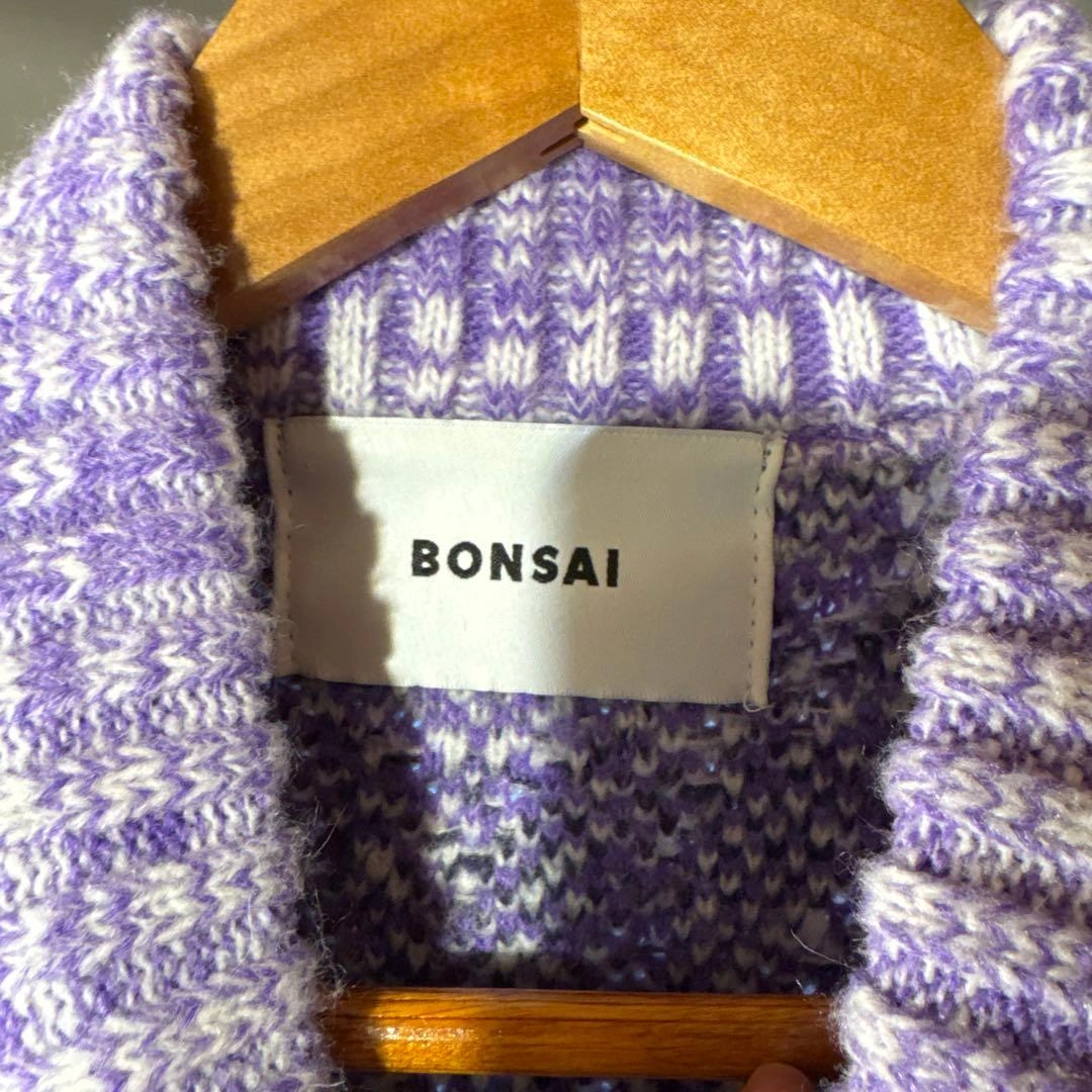 【レア】BONSAI メンズ ニット セーター パープルの写真5枚目