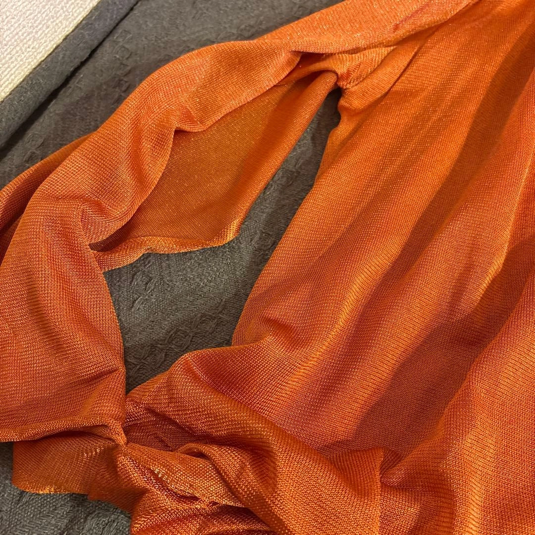 【値下げ】ZARA ポロネック 長袖ブラウス オレンジの写真7枚目