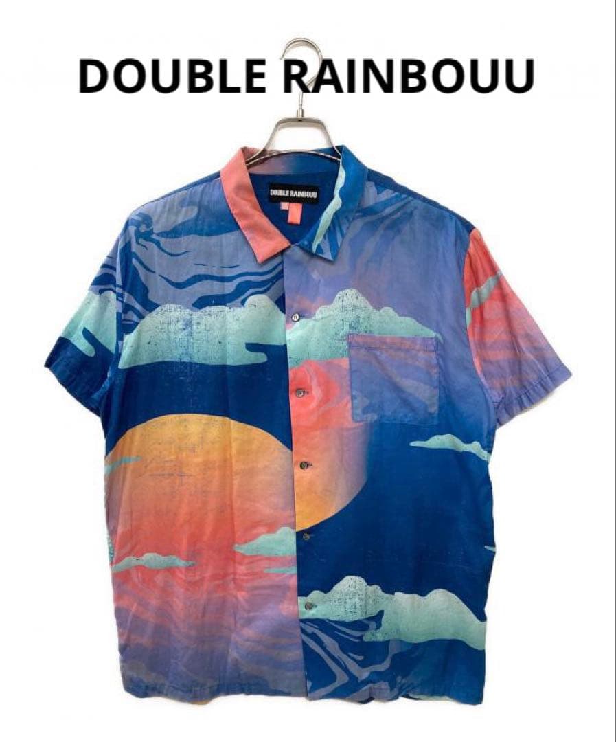 【値下げ】DOUBLE RAINBOUU 半袖シャツ 総柄