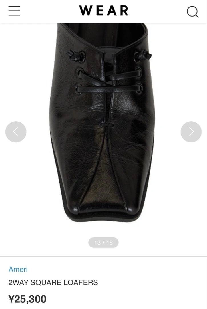 【最終値下げ】アメリ ローファー 2WAY SQUARE LOAFERSの写真4枚目