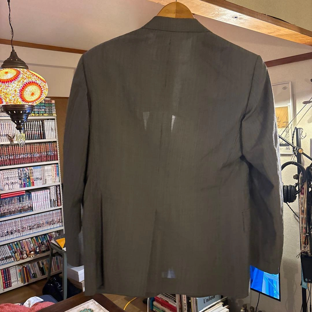 【最終値下げ】メンズ テーラードジャケット グレー(※)名入りの写真2枚目