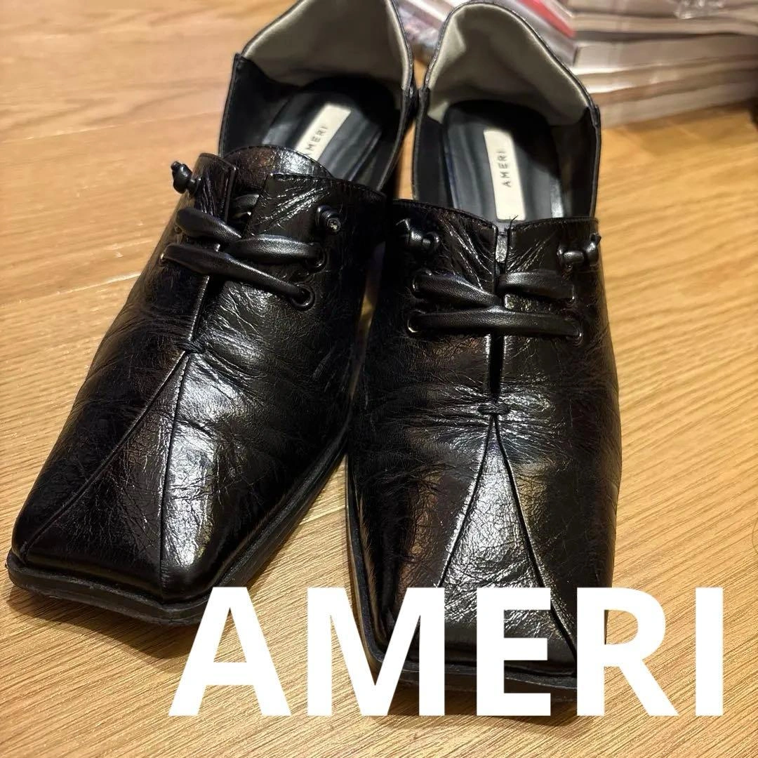 【最終値下げ】AMERI VINTAGE ブラック スクエアトゥ ローファー