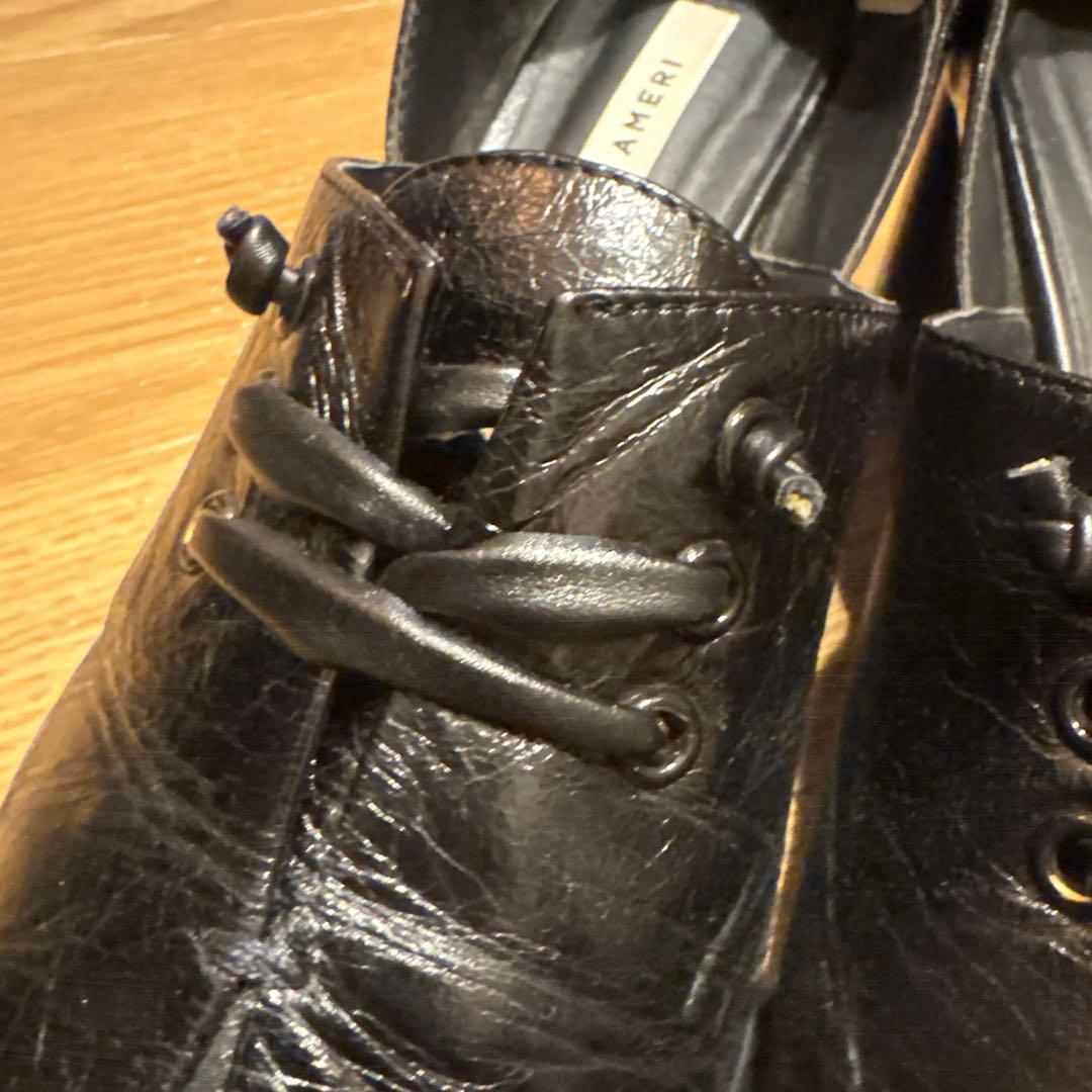 【最終値下げ】AMERI VINTAGE ブラック スクエアトゥ ローファーの写真4枚目