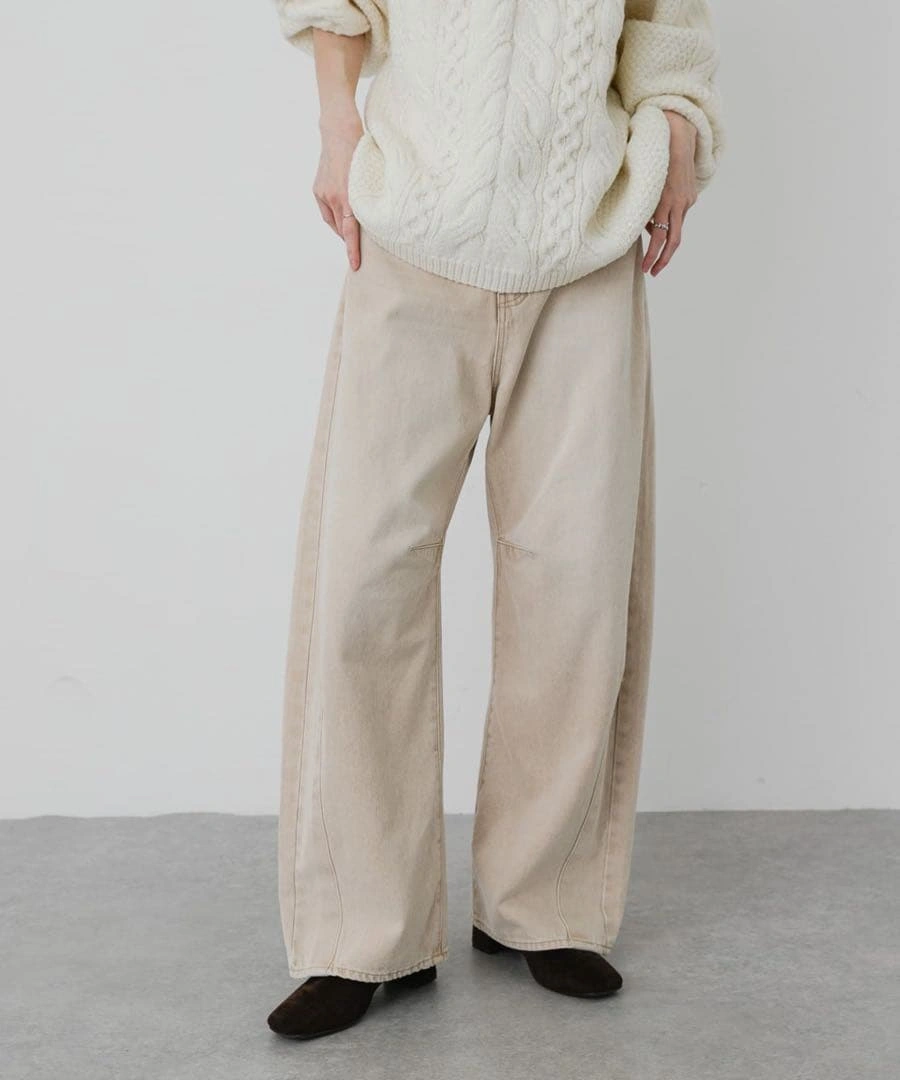 URBAN RESEARCH ベージュ ワイドデニムパンツの写真6枚目
