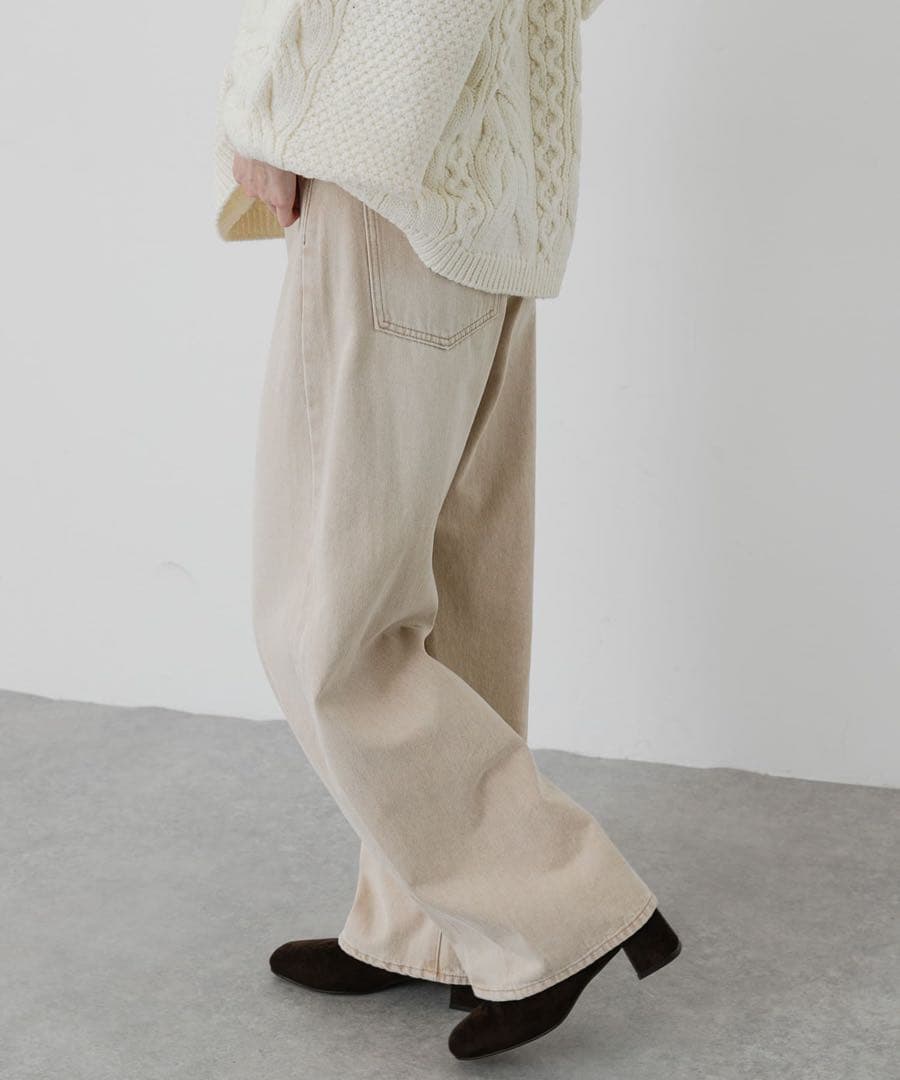 URBAN RESEARCH ベージュ ワイドデニムパンツの写真8枚目